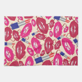 Linge De Cuisine Motif de baiser de rouge à lèvres (Horizontal)