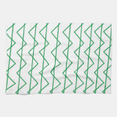 Linge De Cuisine Motif de bande vert Chevron (Horizontal)