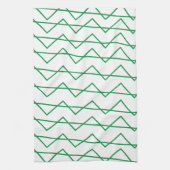 Linge De Cuisine Motif de bande vert Chevron (Vertical)