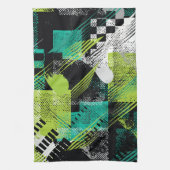 Linge De Cuisine Motif de bandes de points géométriques Abstraits (Vertical)