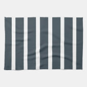 Linge De Cuisine Motif de bandes verticales bleu marine (Horizontal)