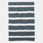 Linge De Cuisine Motif de bandes verticales bleu marine (Vertical)