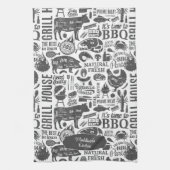 Linge De Cuisine Motif de barbecue typographique rétro (Vertical)