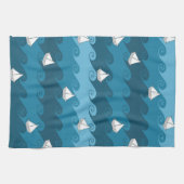 Linge De Cuisine Motif de bateaux à papier (Horizontal)