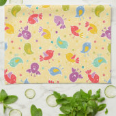 Linge De Cuisine Motif de bébé avec les oiseaux mignons (Plié)