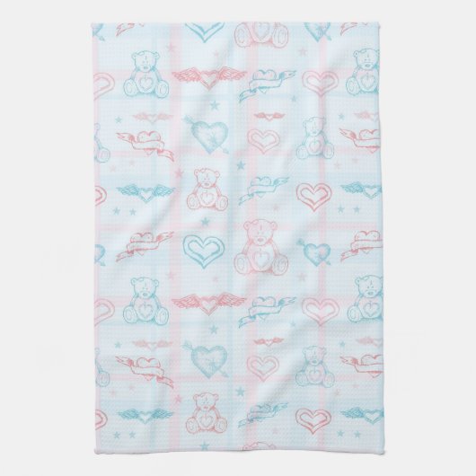 Linge De Cuisine motif de bébé avec l'ours de nounours (Vertical)