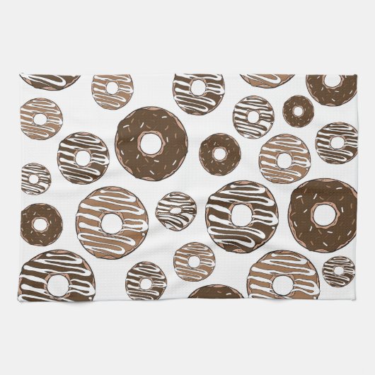 Linge De Cuisine Motif de beignes, beignets de chocolat, beignets d (Horizontal)