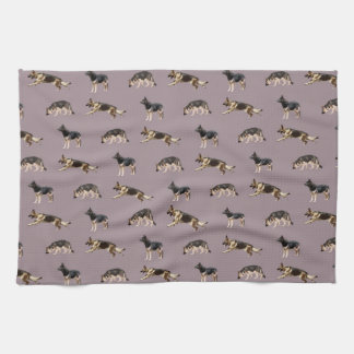 Linge De Cuisine Motif de berger allemand (pourpre)