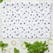 Linge De Cuisine Motif de bleuets éparpillés (Plié)