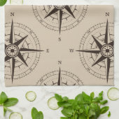 Linge De Cuisine Motif de boussole de navigation (Plié)