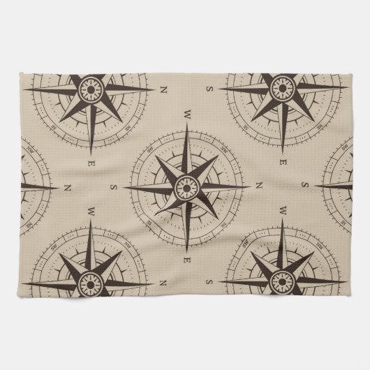 Linge De Cuisine Motif de boussole de navigation (Horizontal)