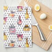 Linge De Cuisine Motif de bouteille de Parfum (Quart Plié)