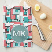 Linge De Cuisine Motif de briques rétro (Quart Plié)