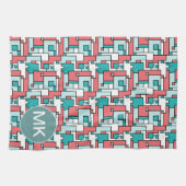 Linge De Cuisine Motif de briques rétro (Horizontal)