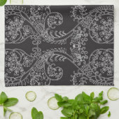 Linge De Cuisine Motif de brocart (Plié)
