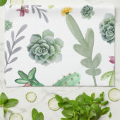 Linge De Cuisine Motif de cactus (Plié)