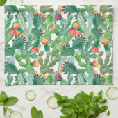 Linge De Cuisine Motif de cactus d'aquarelle (Plié)