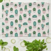 Linge De Cuisine Motif de cactus succulent (Plié)