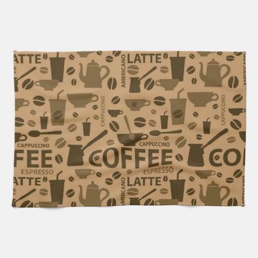 Linge De Cuisine Motif de café (Horizontal)