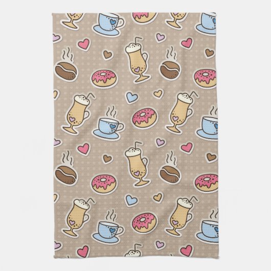 Linge De Cuisine Motif de café (Vertical)