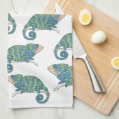 Linge De Cuisine Motif de caméléon (Quart Plié)