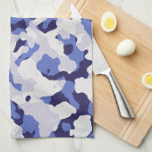 Linge De Cuisine Motif de camouflage bleu (Quart Plié)