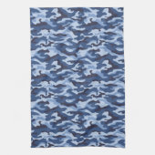 Linge De Cuisine Motif de camouflage bleu foncé (Vertical)