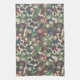 Linge De Cuisine Motif de camouflage de chien