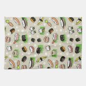 Linge De Cuisine Motif de caractères de sushi (Horizontal)