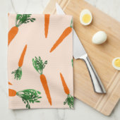 Linge De Cuisine Motif de carottes orange (Quart Plié)