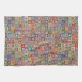 Linge De Cuisine Motif de carreaux géométriques rétro (Horizontal)