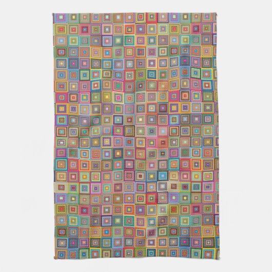 Linge De Cuisine Motif de carreaux géométriques rétro (Vertical)