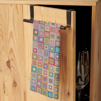 Linge De Cuisine Motif de carreaux géométriques rétro