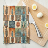 Linge De Cuisine Motif de carrelage Boho occidental (Quart Plié)