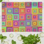 Linge De Cuisine Motif de carrés (Plié)