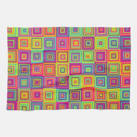Linge De Cuisine Motif de carrés (Horizontal)