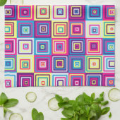 Linge De Cuisine Motif de carrés (Plié)