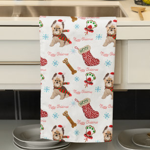 Linge De Cuisine Motif de célébration de Noël avec Yorkie