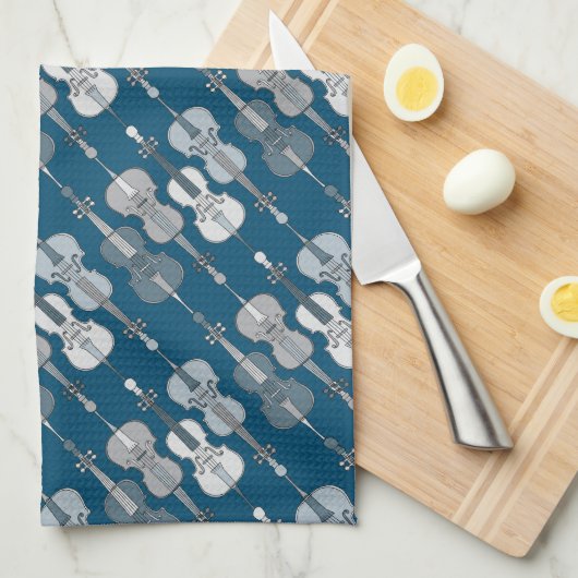 Linge De Cuisine Motif de Cellos coloré (Quart Plié)