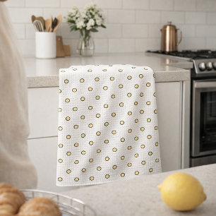 Linge De Cuisine Motif de cercle jaune et noir