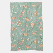 Linge De Cuisine Motif de cerfs à l'aquarelle (Vertical)