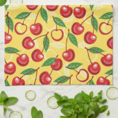 Linge De Cuisine Motif de cerise (Plié)