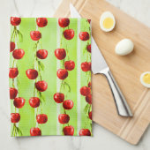 Linge De Cuisine Motif de cerise moderne (Quart Plié)