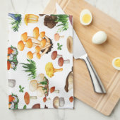 Linge De Cuisine Motif de champignons mignons (Quart Plié)