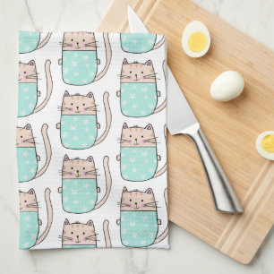 Linge De Cuisine Motif de chat amusant