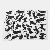 Linge De Cuisine Motif de chat noir (Horizontal)