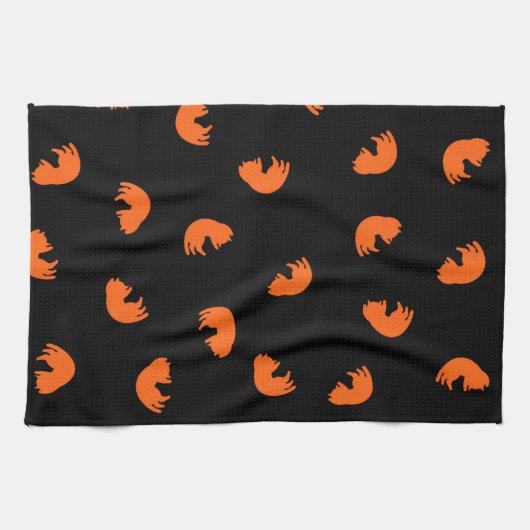 Linge De Cuisine Motif de chat orange (Horizontal)