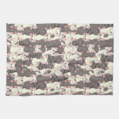 Linge De Cuisine Motif de chats blancs et gris (Horizontal)