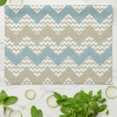 Linge De Cuisine Motif de Chevron sur la texture de toile (Plié)