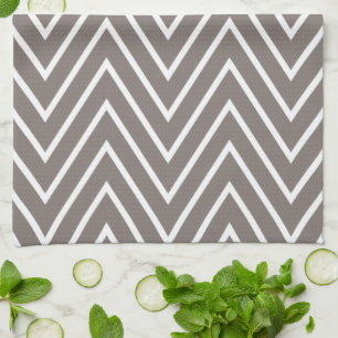 Linge De Cuisine Motif de Chevrons ZigZag gris {choisissez votre co